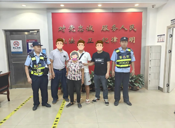 江门公安警徽闪耀，让爱回家无阻碍！