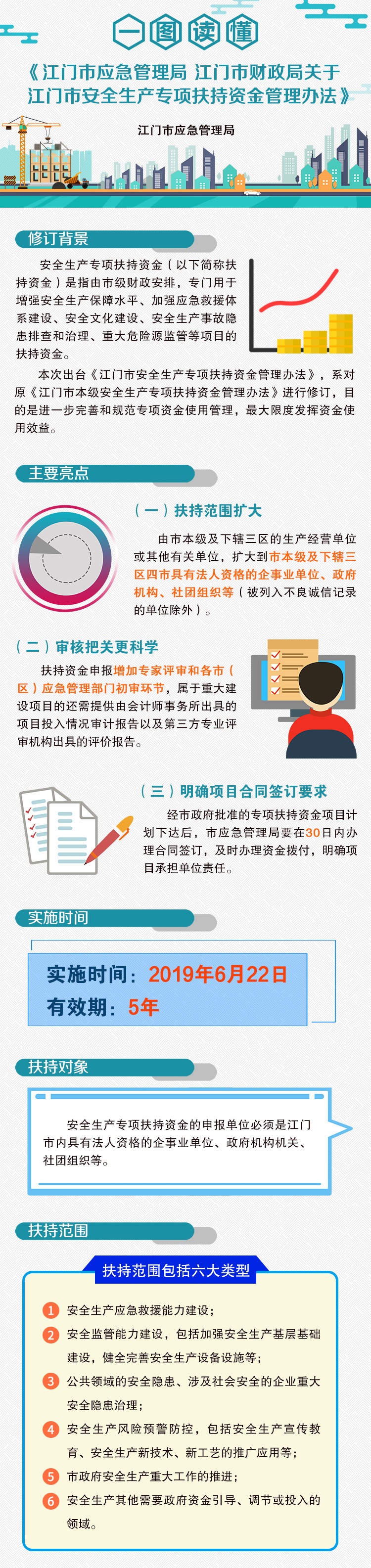 《江门市应急管理局江门市财政局关于江门市安全生产专项扶持资金管理办法》的图解.jpg